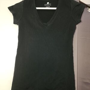 Banana Republic Black V-Neck Short Sleeve Tee